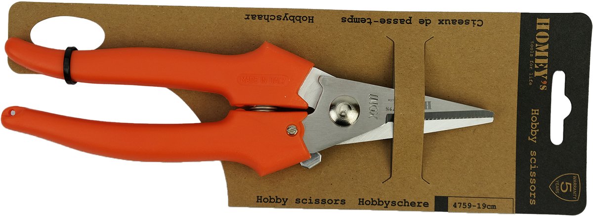 Homeys Hobbyschaar - rvs/k.stof - getand - etui